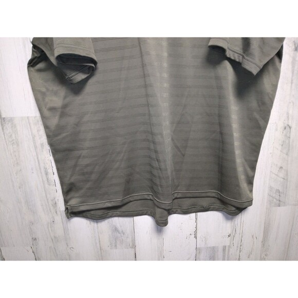 Adidas Polo Shirt Mens 2xl Green Stripe - Picture 2 of 8